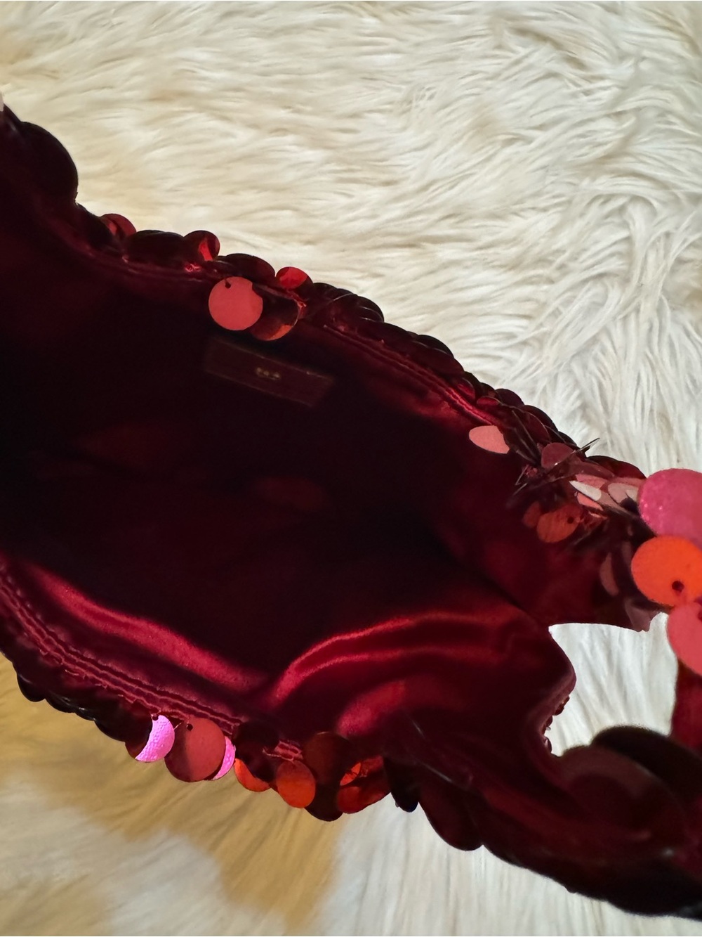 Anya Hindmarch Heinz Ketchup Mini Tote Bag Sequin Red - Picture 5 of 5